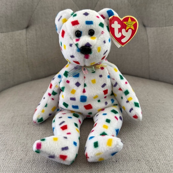 Ty Other - Ty Beanie Baby 'Confetti' Plush Bear - TY 2K